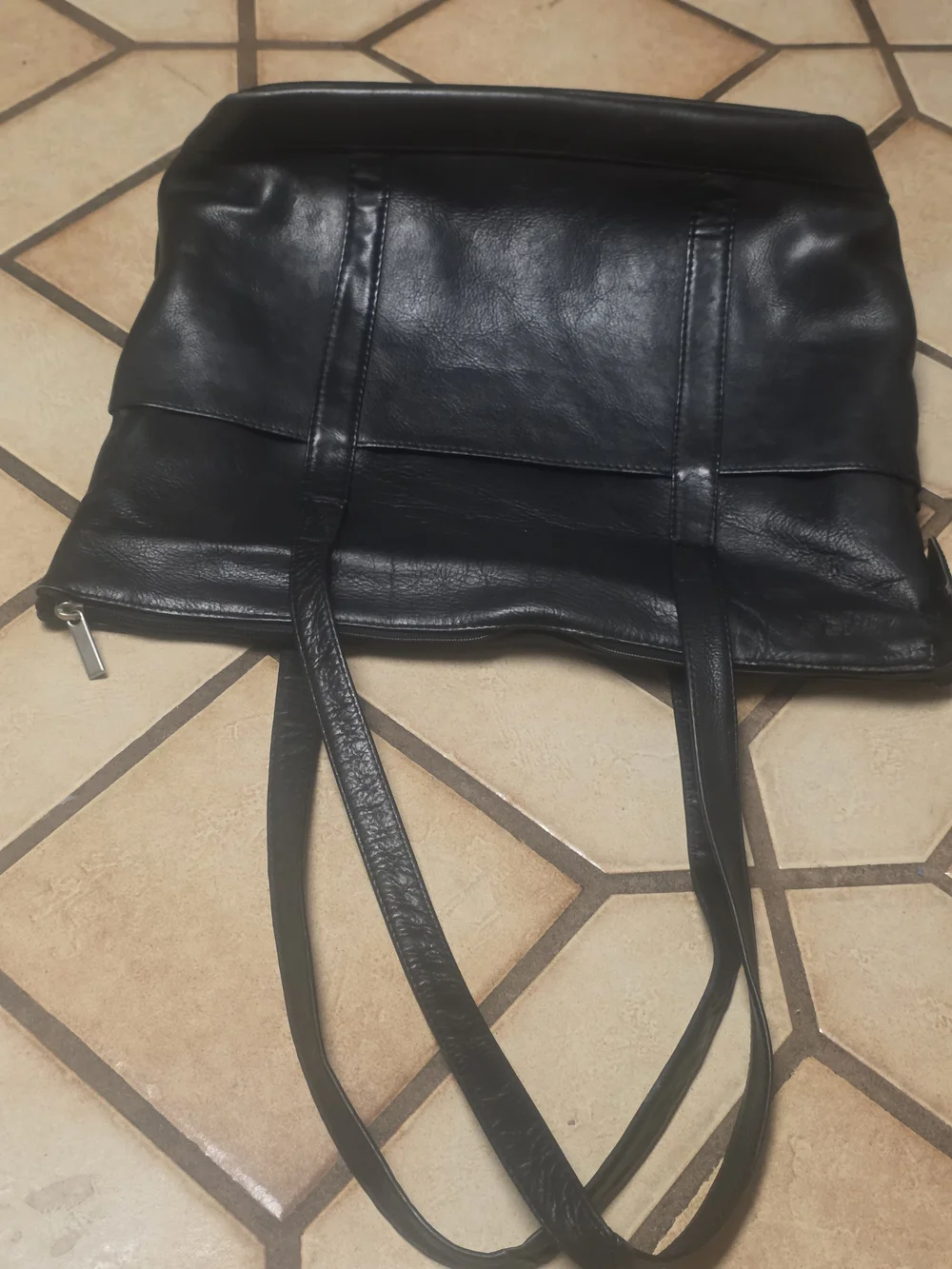 Wilsons Leather Black Leather Tote with Matching Wallet Set